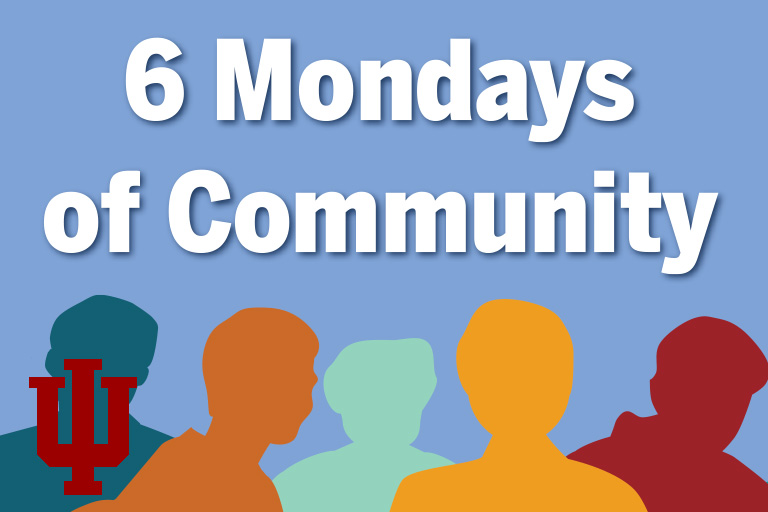 graphic drawing of people on a blue background