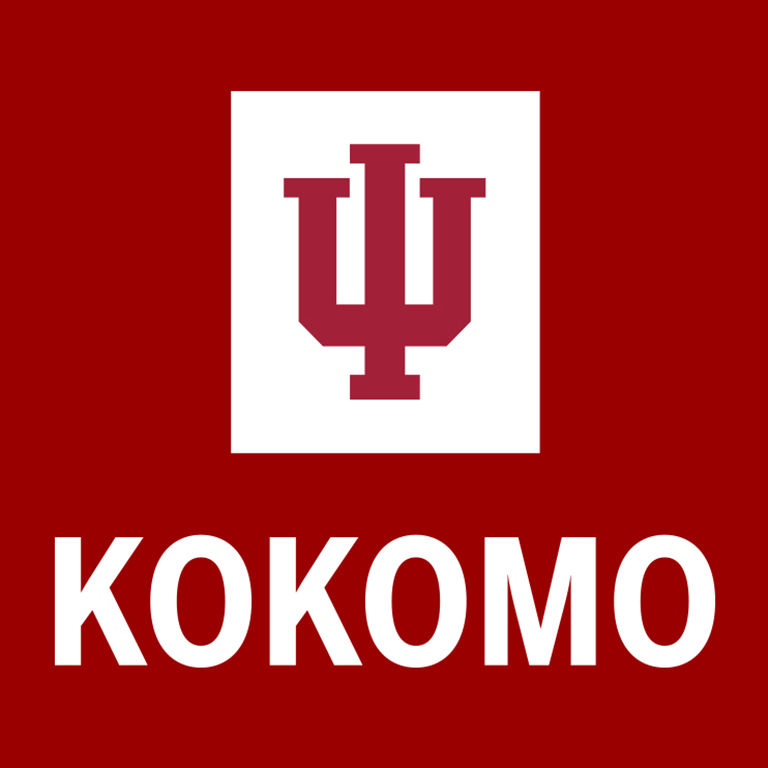 IU trident against a red background