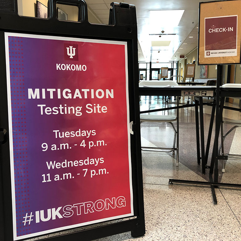 Mitigation testing sign