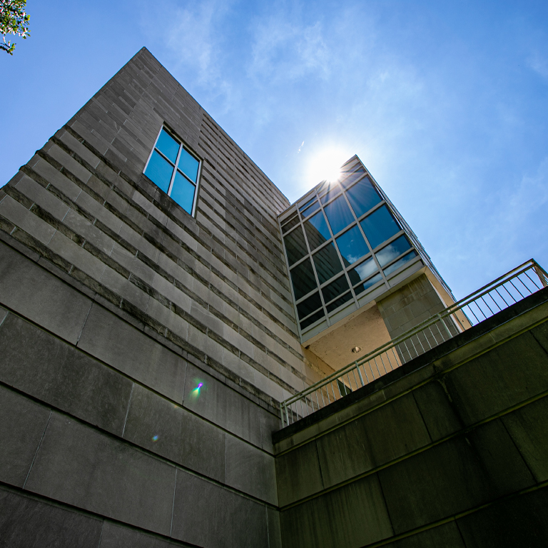 A limestone building