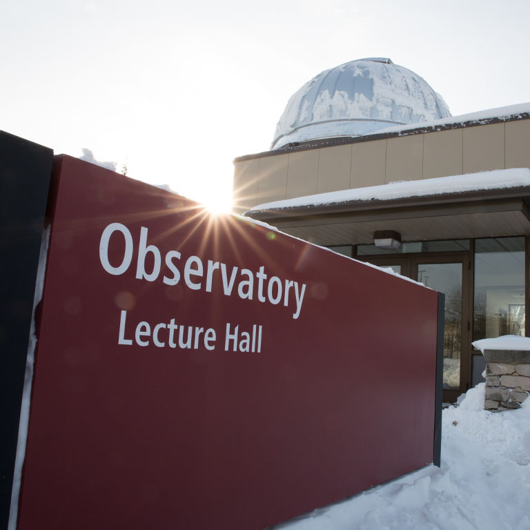 The IU Kokomo Observatory with snow