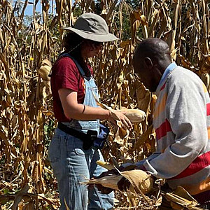 Geography major Sydney Foreman ('23) conducted research on food security as part of her summer internship in Zambia
