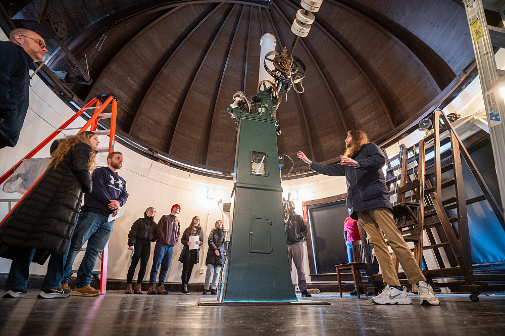 The Indiana University Department of Astronomy hosts a solar viewing day for the public in Kirkwood Observatory at IU Bloomington on Satu...