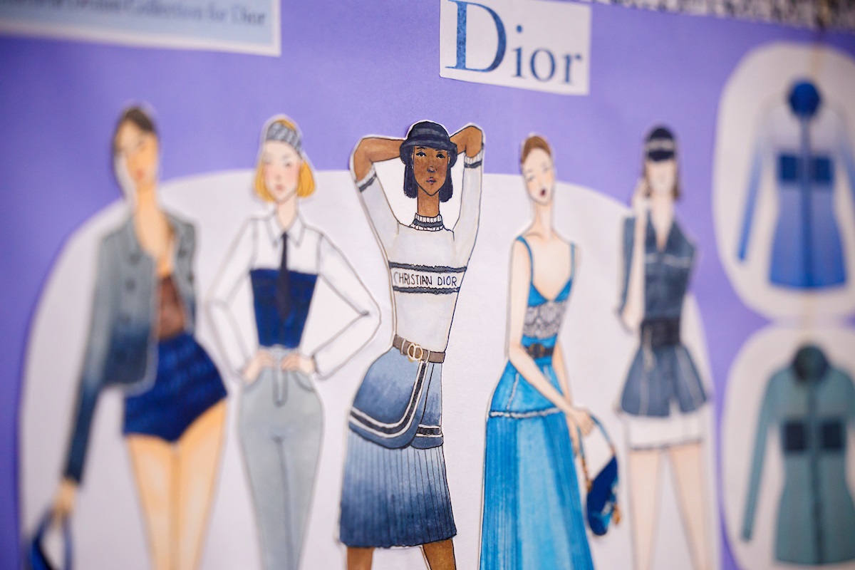 Students taking Fashion Design I: Research and Illustration learn to draw “croquis, the elegant, elongated figures used in fashion ...