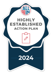 IU Bloomington received the ALL IN Campus Voting Challenge 2024 Highly Established Action Plan Seal.