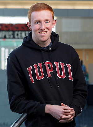 Jared Hutchek poses for a portrait at the Campus Center.