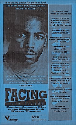 The poster for the film Facing the Facade