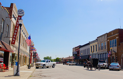 Downtown Mitchell, Indiana.