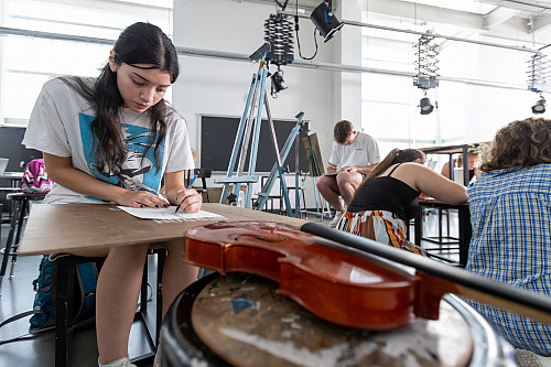 Art students at Herron School of Art and Design during the first day of classes at IUPUI. The photo was taken Monday, Aug. 21, 2023. (Pho...