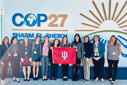 A delegation of faculty and students from IU Bloomington are attending COP27. Photo courtesy of Marria Peduto