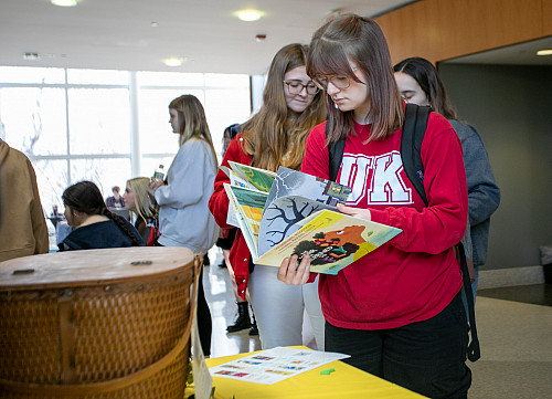 The School of Education hosted a Book Tasting in Hunt Hall and students in the Tomorrow's Teachers program had the chance to check o...