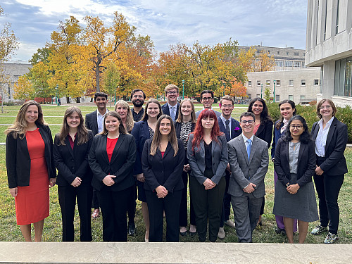 Students in Jessica O'Reilly's class prepare to head to the UN's COP28 in Dubai.
