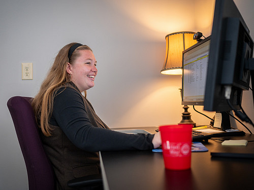 Catherine Weeks, a graduate student studying public affairs and international development, is supporting the annual IU United Way fundrai...