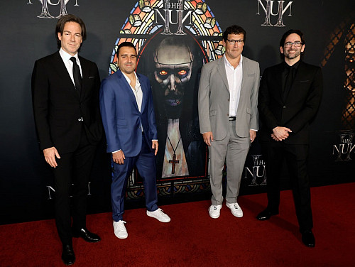 DC Studios Co-Chairman and CEO Peter Safran, Dave Neustadter, President & Chief Creative Officer of New Line Cinema Richard Brener an...
