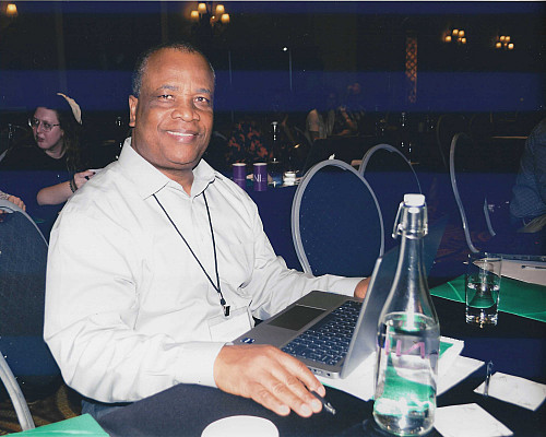 Pierre-André Jacinthe on a laptop