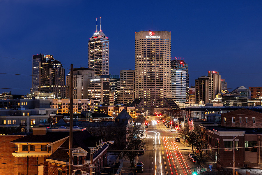 The Indianapolis skyline