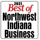 A logo that says 2021 Best of Northwest Indiana Business.