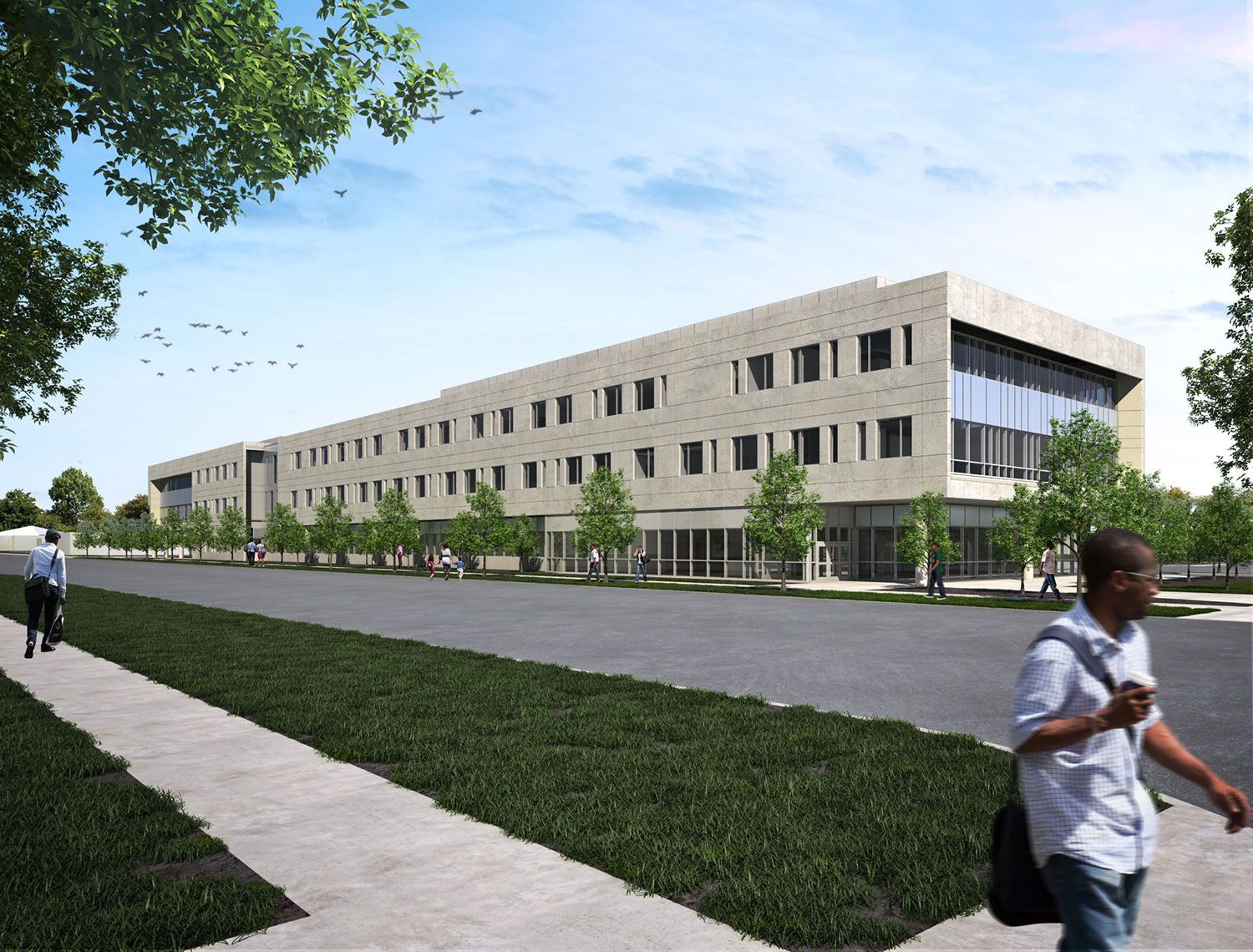 A computer rendering of a proposed building.