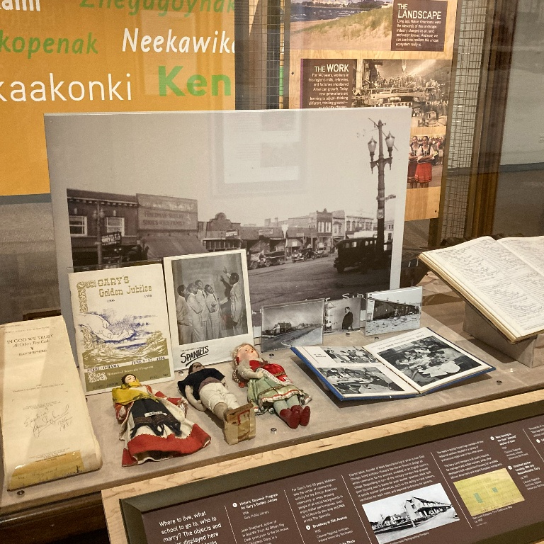 Calumet Voices, National Stories exhibit features IU Northwest art and archives.