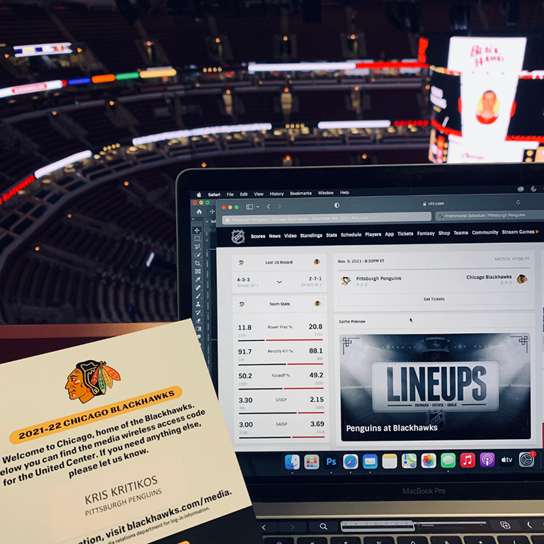 While most of his internship took place remotely, Kritikos recently worked his first game in-person at the United Center when the Blackha...