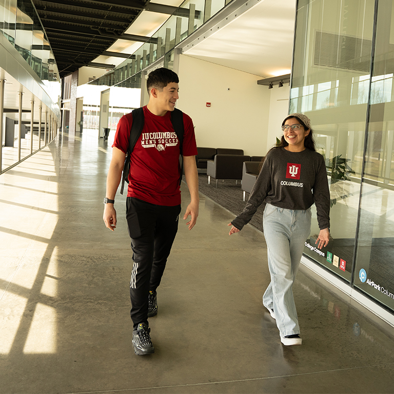 Students walking through Columbus Learning Center