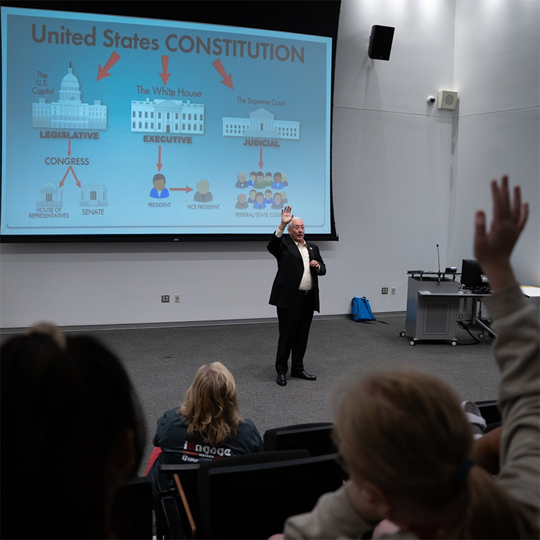 Congressman Greg Pence presenting at iEngage