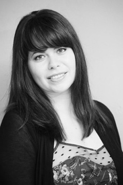 black and white portrait of Angela Palm