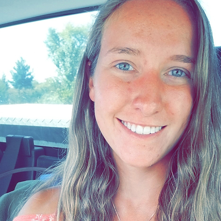 Close-up of Krsytal Schmidt smiling