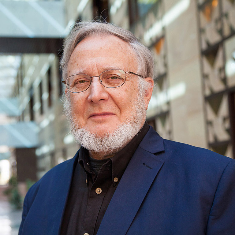 Close-up of John Hooker smiling
