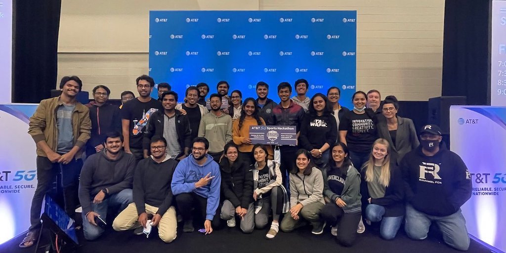 Students at hackathon