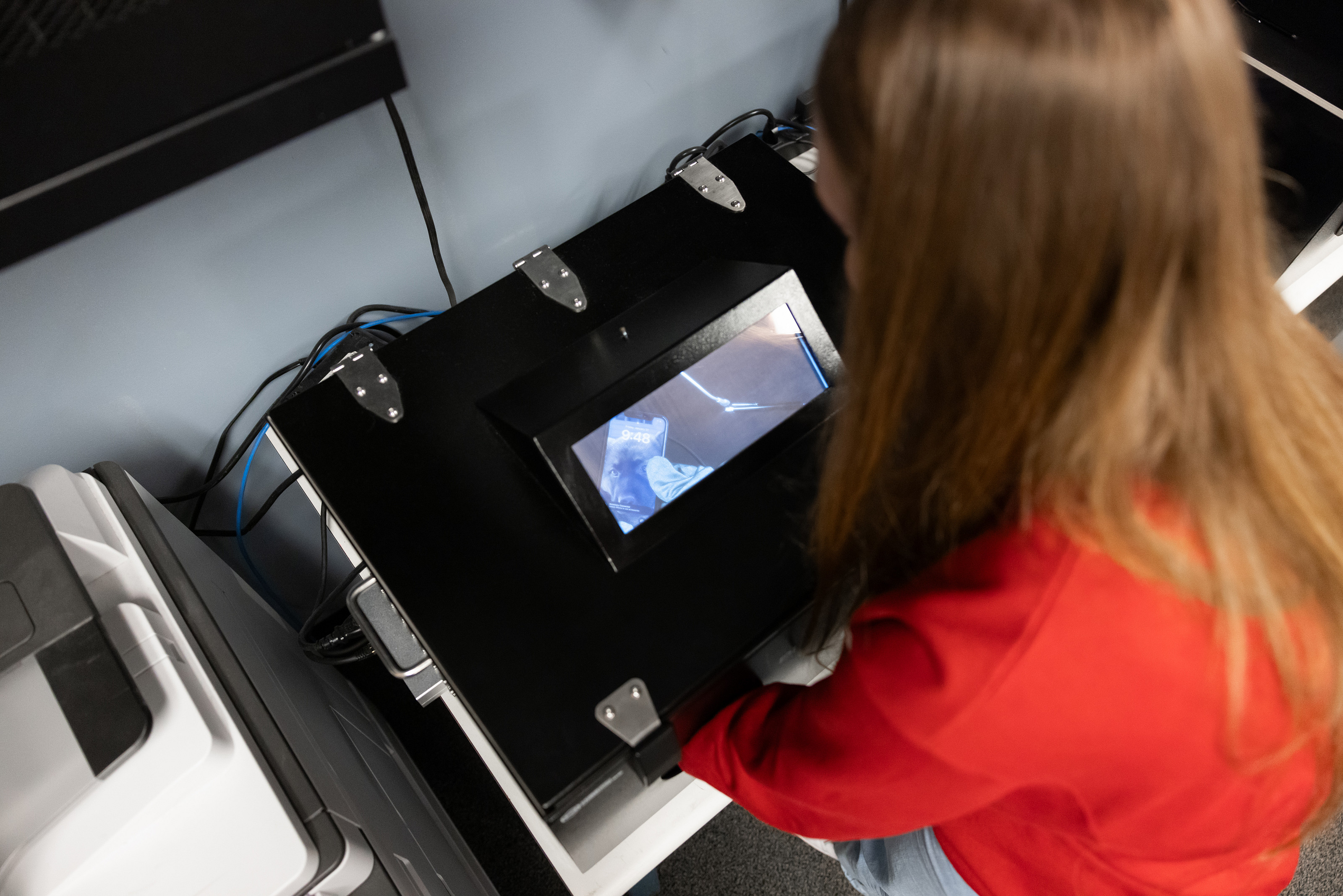 Paul H. O'Neill School of Public and Environmental Affairs student Kennedy Clark and IU School of Science Forensics Studies student Maris...