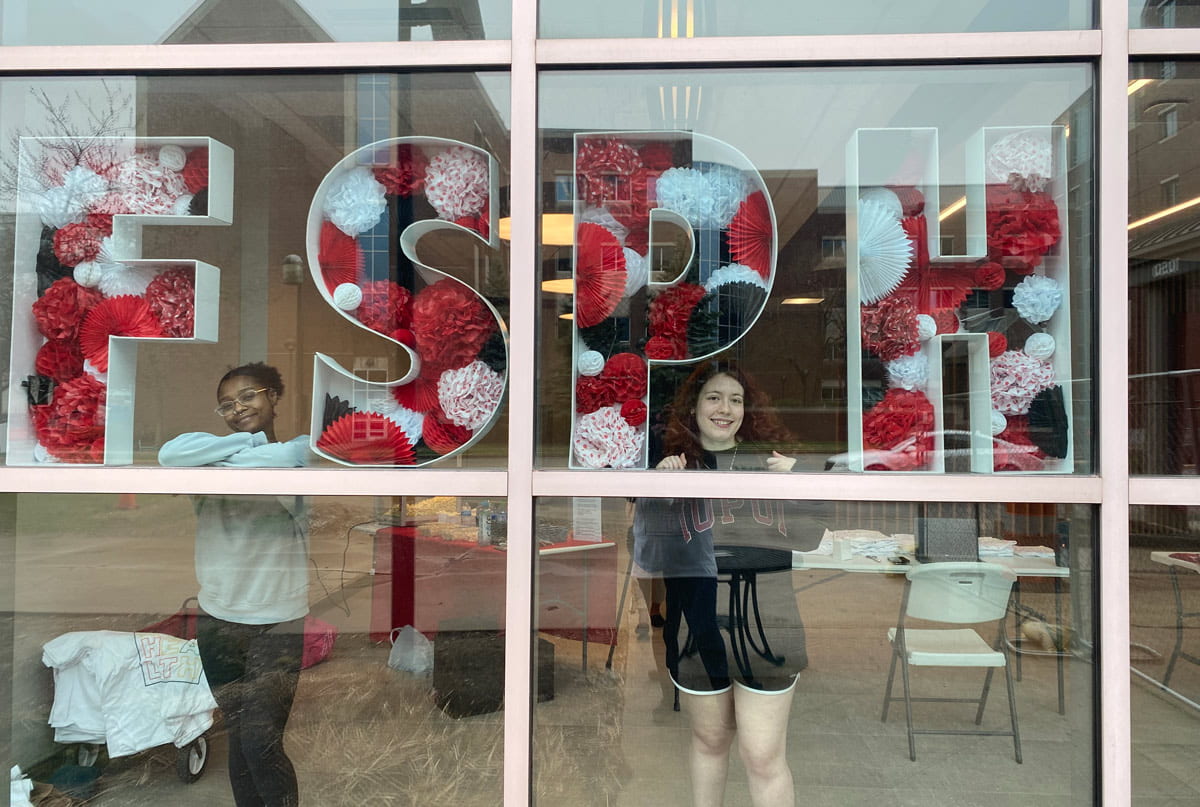 students with fsph sign